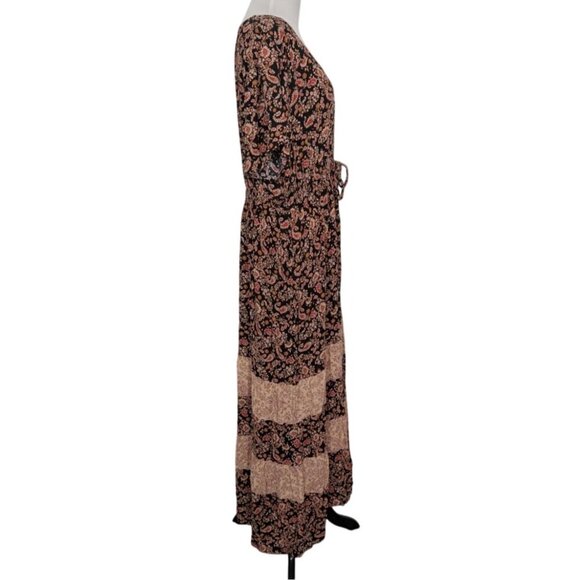 Kate & Sam Floral Paisley Maxi Dress Womens Size XXL Black Mixed Print Tiered - Picture 7 of 12
